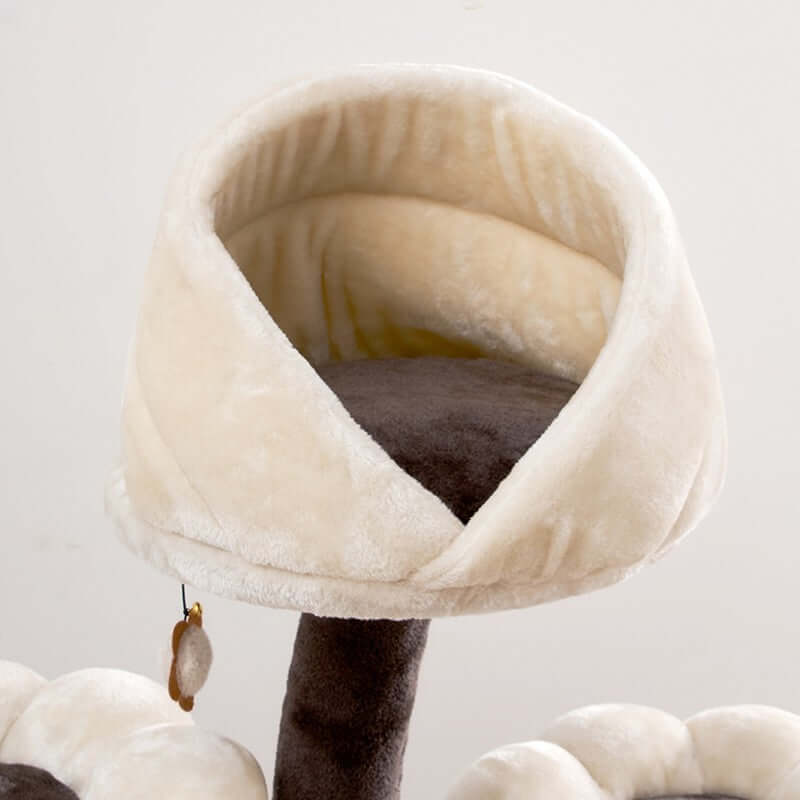 Cat Tree | 23.6 x 20.5 x 63.8 in | Chestnut Fusion Iron Frame | Plush Nest & Sisal | Pawberry Road