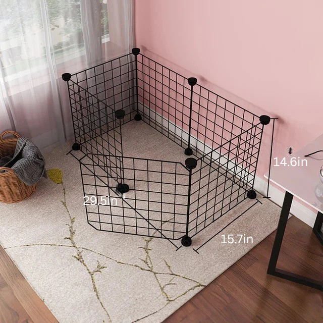 No-Slip Secure Pet Enclosure | Indoor/Outdoor | Adjustable Panels | Pawberry Road