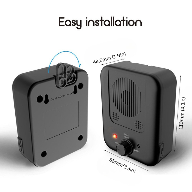 Anti-Bark Ultrasonic Device | 5.9" L x 2.4" W x 1.2" H | Dog Training Tool | Safe & Adjustable | Pawberry Road