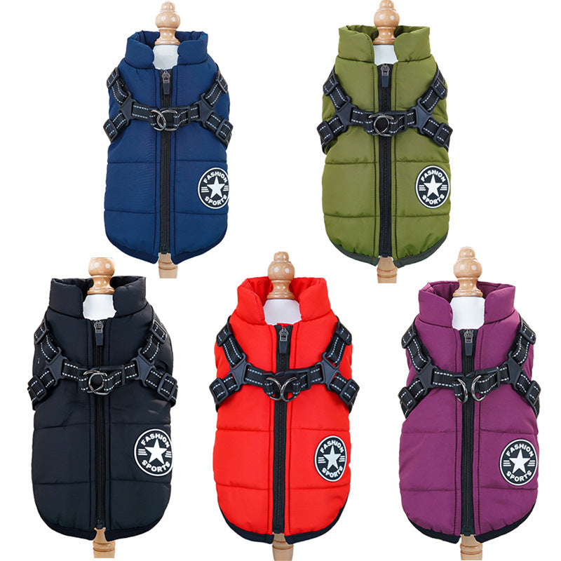 Waterproof Dog Coat | S - 5XL | Warm Fleece Lining | Harness Included | Pawberry Road