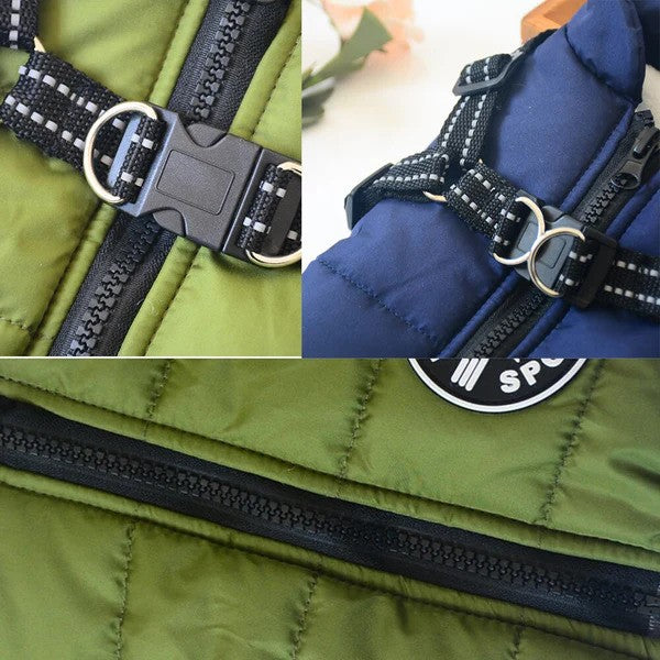 Waterproof Dog Coat | S - 5XL | Warm Fleece Lining | Harness Included | Pawberry Road