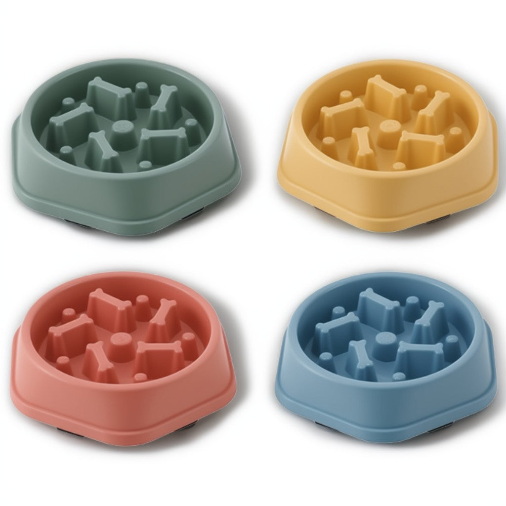 Slow Feeder Dog Bowl | Non-Slip Rubber Grip | Anti-Choke Maze Design | Pawberry Road