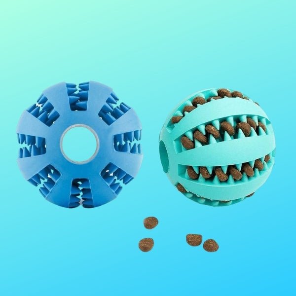 Interactive Dog Treat Ball | 1.97 - 2.8 in | Dental Cleaning | Chew Toy | Pawberry Road