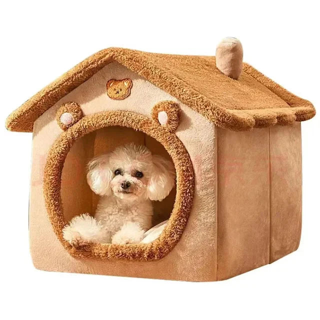 Soft Plush Pet House | 11.8 - 15.7 in | Dogs & Cats | Cozy Hideaway | Pawberry Road