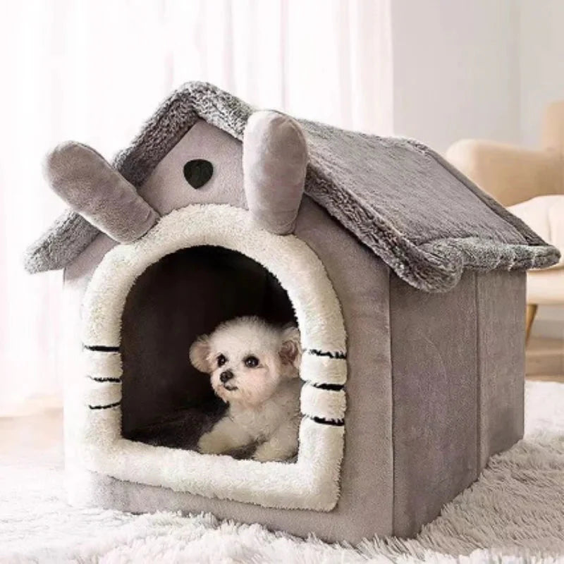 Soft Plush Pet House | 11.8 - 15.7 in | Dogs & Cats | Cozy Hideaway | Pawberry Road