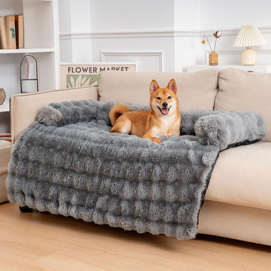 Dog Bed – Plush Fabric – Large 39.4 × 33.5 × 6.3 Inches – Multi-Purpose Sofa Protector 0