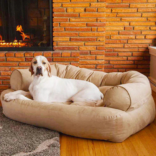 Dog Sofa Bed – Orthopedic Design – Medium 30 × 20 × 10 Inches – Joint Support and Anxiety Relief 0