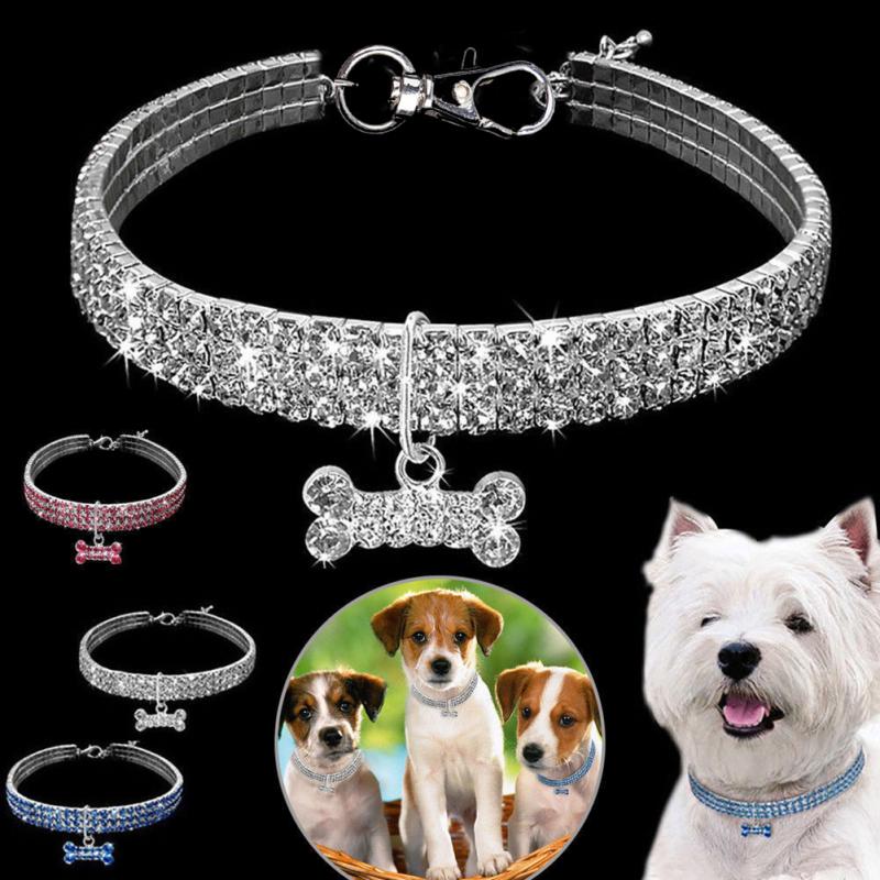 Sparkling Dog Collar | 9.8" - 13.8" | Stretchable | Fit for Small to Large Dogs | Pawberry Road
