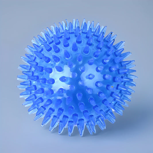 Slow-Chew Squeaky Polka Dog Ball | 2.6 in or 3.5 in | Gum-Massage | Clean Teeth | Pawberry Road