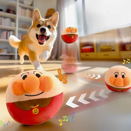 Dog Interactive Plush Toy | 3.5 × 3.5 in | With Music & Motion | USB Rechargeable | Pawberry Road