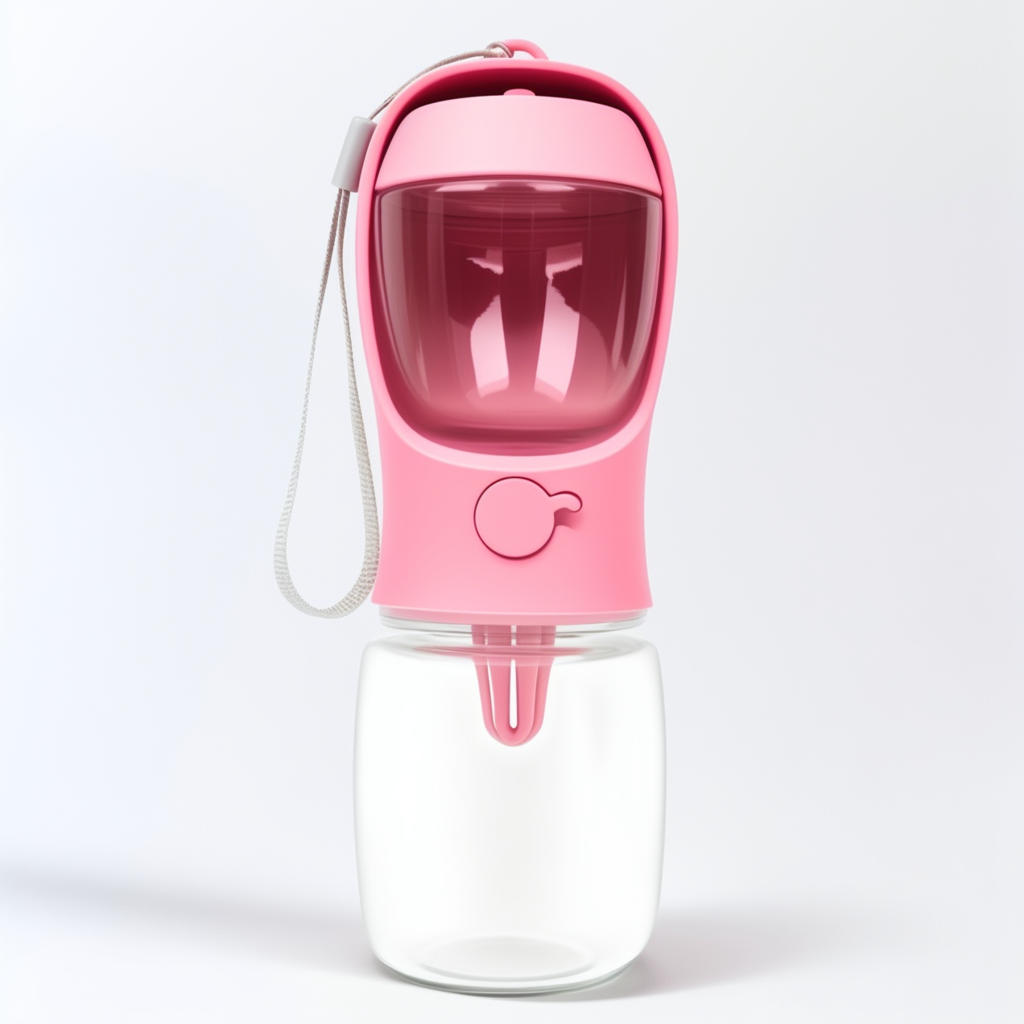 2-in-1 Portable Dog Water & Food Bottle | 10 in × 2.8 in | Leak-Proof Travel Feeder | Pawberry Road