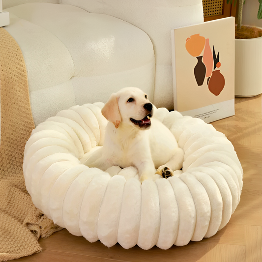 Plush Donut Dog Bed | 15.7 i n - 27.6 i n | Soft Velvet & Anti-Slip | Available in 4 Colors | Pawberry Road
