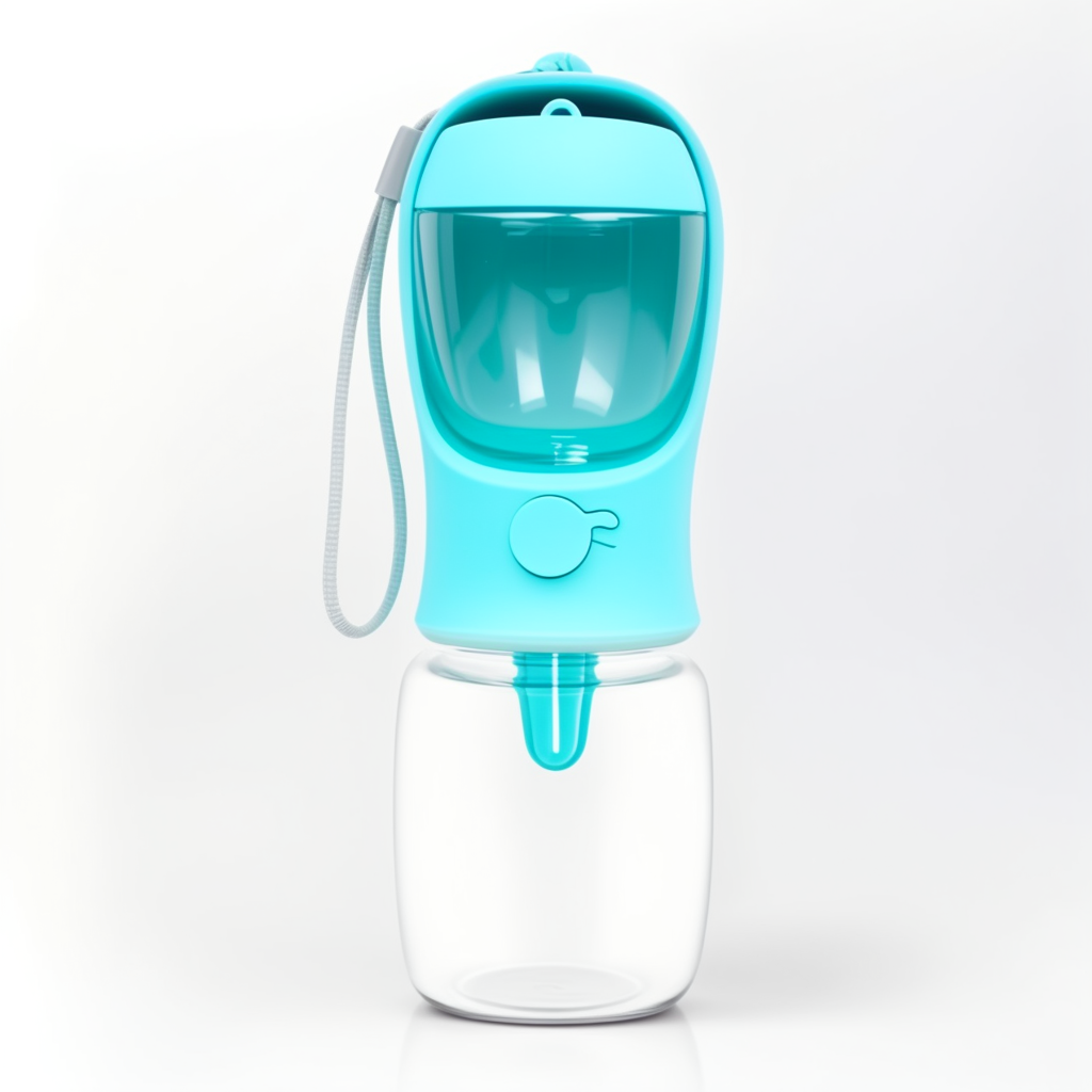 2-in-1 Portable Dog Water & Food Bottle | 10 in × 2.8 in | Leak-Proof Travel Feeder | Pawberry Road