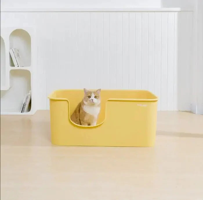 Cat Mango Open Litter Tray | 31.3 x 19.1 x 13.2 in | Spacious Large Cat Litter Box | Pawberry Road