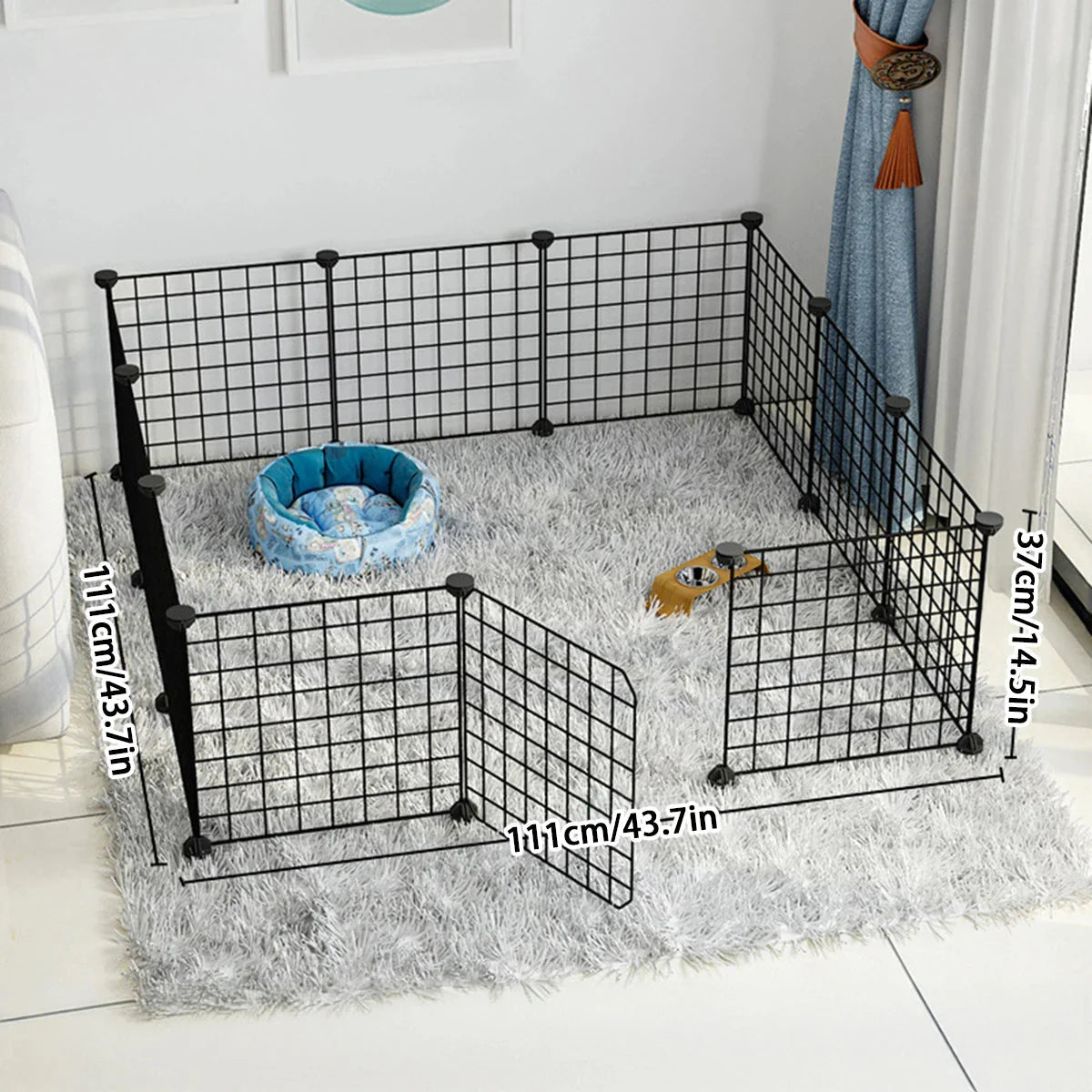 No-Slip Secure Pet Enclosure | Indoor/Outdoor | Adjustable Panels | Pawberry Road