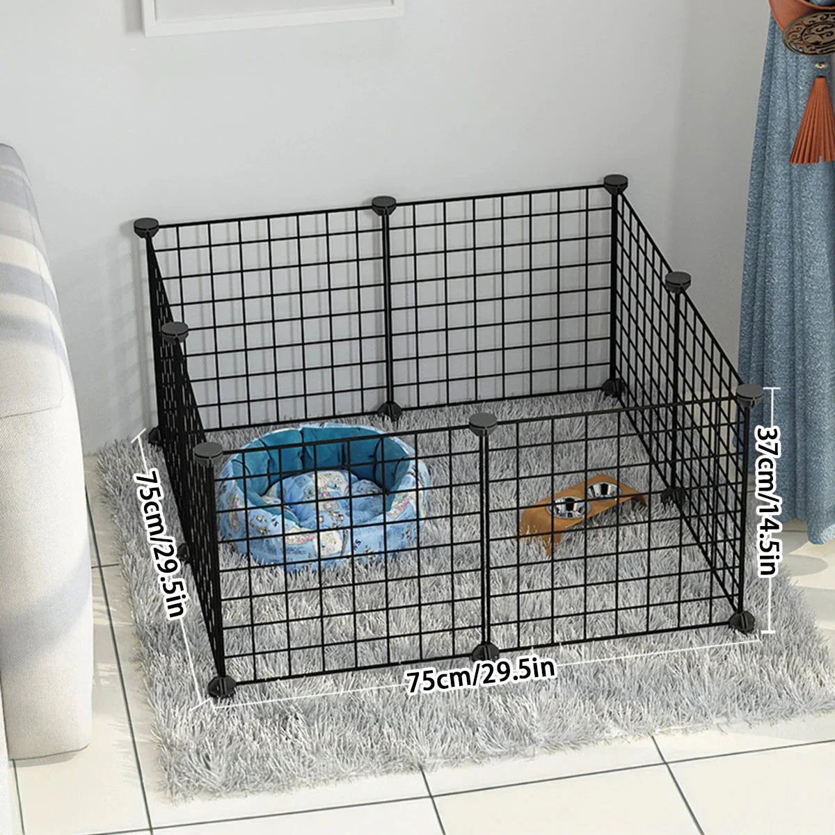 No-Slip Secure Pet Enclosure | Indoor/Outdoor | Adjustable Panels | Pawberry Road