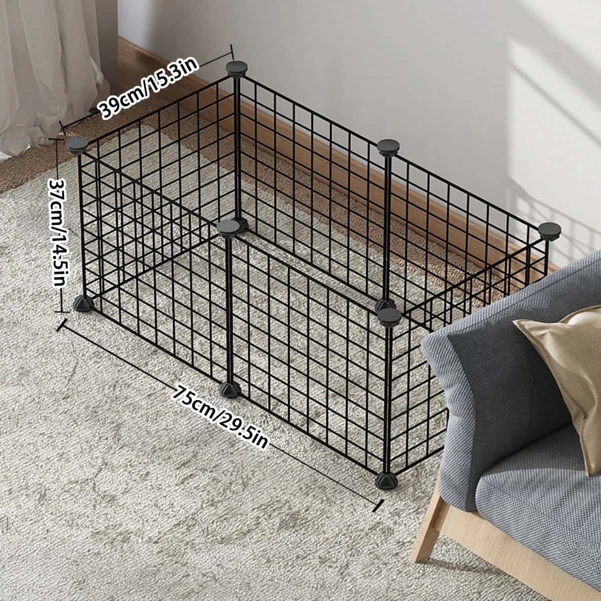 No-Slip Secure Pet Enclosure | Indoor/Outdoor | Adjustable Panels | Pawberry Road