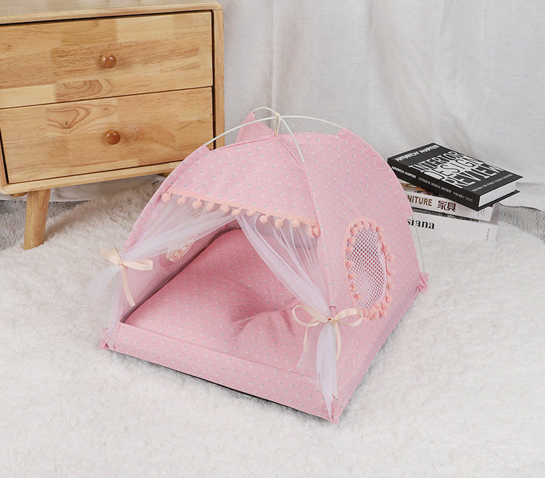 Foldable Indoor Pet Tent | 13.8 - 19.7 in | Soft Cushion Included | Portable & Lightweight | Pawberry Road