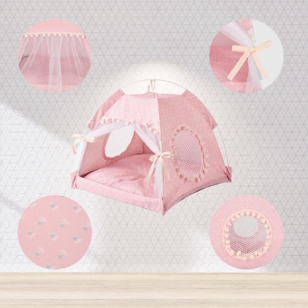 Foldable Indoor Pet Tent | 13.8 - 19.7 in | Soft Cushion Included | Portable & Lightweight | Pawberry Road