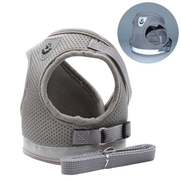 Pet Harness with Leash | 10.2 - 20.5 in | Reflective, Adjustable Fit | Durable Comfort | Pawberry Road