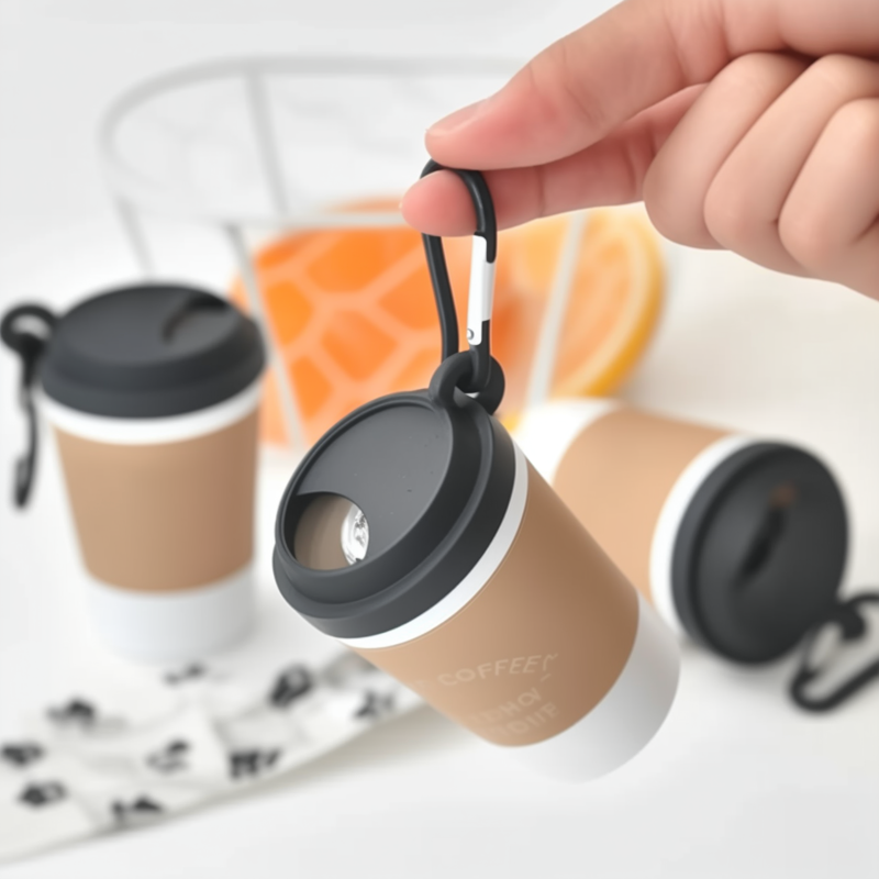 Dog Poop Bag Holder | 3.1 in | Portable | Cute Coffee Cup Style | Hands-Free Clip | Pawberry Road