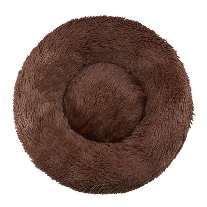 Pet Plush Round Bed | 7.87 - 47.2 in | Comfortable Dog & Cat Lounger | Pawberry Road
