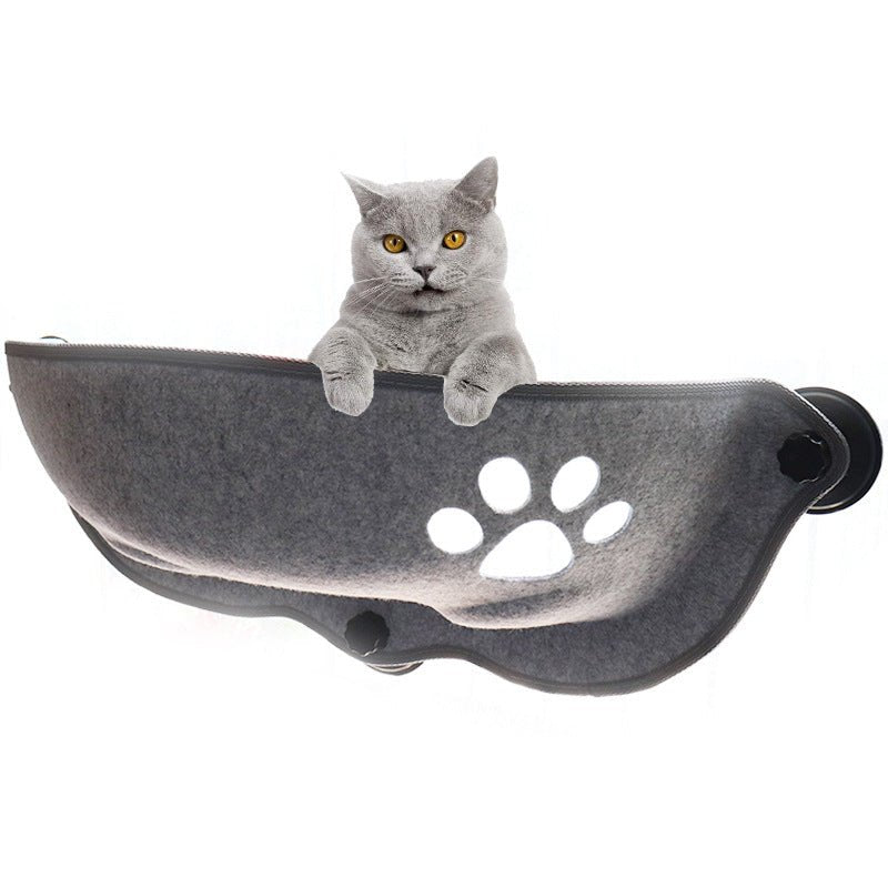 Window Cat Hammock | 19.7" × 9.8" | Foldable Suction Mount | Cozy & Durable | Pawberry Road