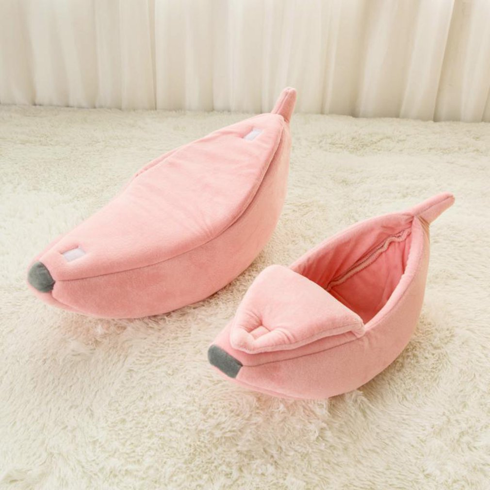Banana Cat Bed | 15.7 - 34.6 in | Plush Hideaway | Cozy Comfort | Peelable Design | Pawberry Road