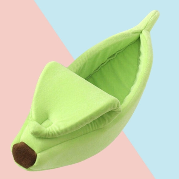 Banana Cat Bed | 15.7 - 34.6 in | Plush Hideaway | Cozy Comfort | Peelable Design | Pawberry Road