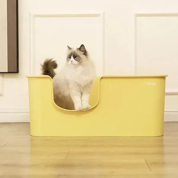 Cat Mango Open Litter Tray | 31.3 x 19.1 x 13.2 in | Spacious Large Cat Litter Box | Pawberry Road