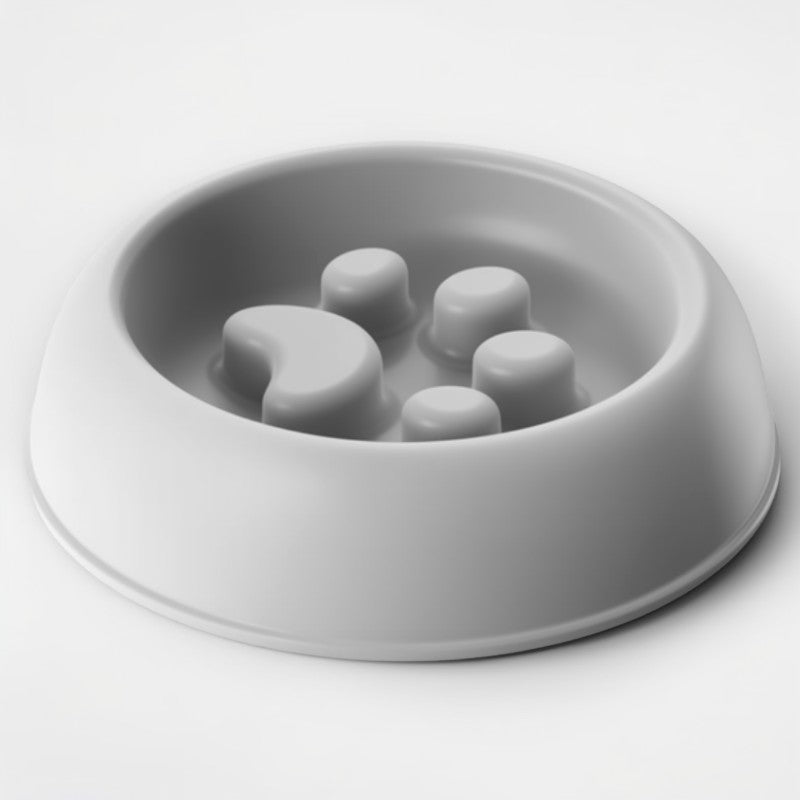 Paw Print Slow Feeder Bowl | Anti-Choke | Non-Slip Healthy Eating for Dogs | Pawberry Road