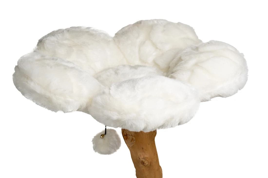 Cat Tree Plush Wooden  | W31.5 x H50 in | Multi-Level Tower | Scratching Posts | Pawberry Road