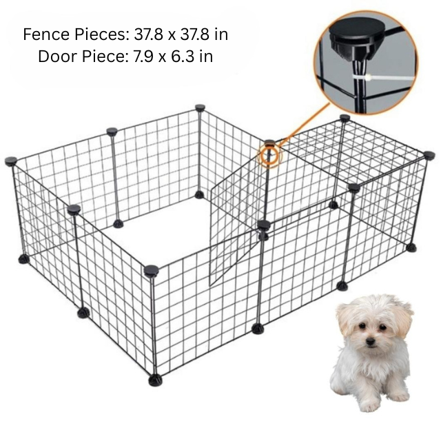 No-Slip Secure Pet Enclosure | Indoor/Outdoor | Adjustable Panels | Pawberry Road