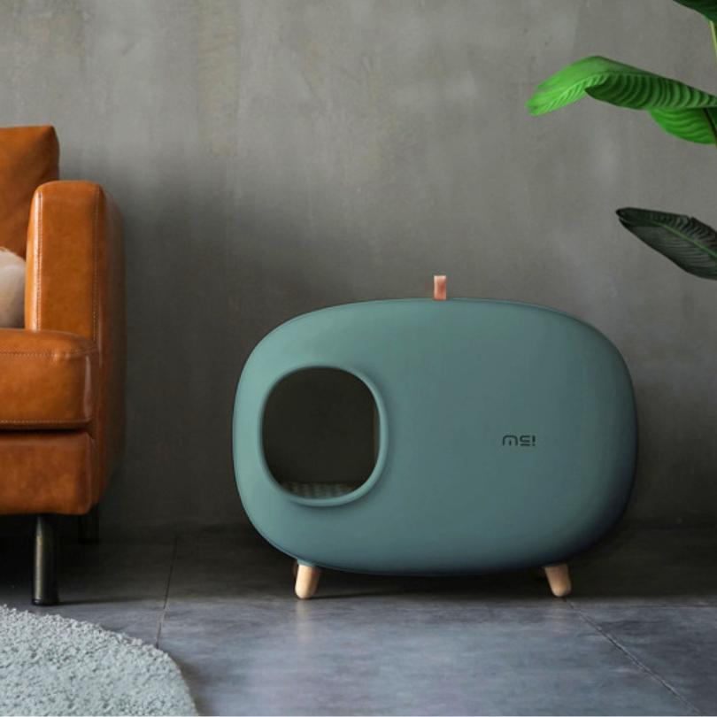 Cat Litter Box with Drawer | 23.7 x 18 x 15.1 in | Covered Enclosure for Odor Control | Stylish Easy Clean | Pawberry Road