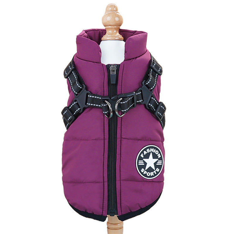 Waterproof Dog Coat | S - 5XL | Warm Fleece Lining | Harness Included | Pawberry Road