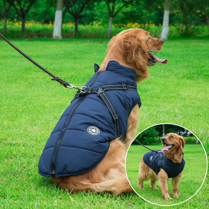 Waterproof Dog Coat | S - 5XL | Warm Fleece Lining | Harness Included | Pawberry Road