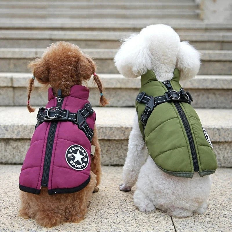 Waterproof Dog Coat | S - 5XL | Warm Fleece Lining | Harness Included | Pawberry Road