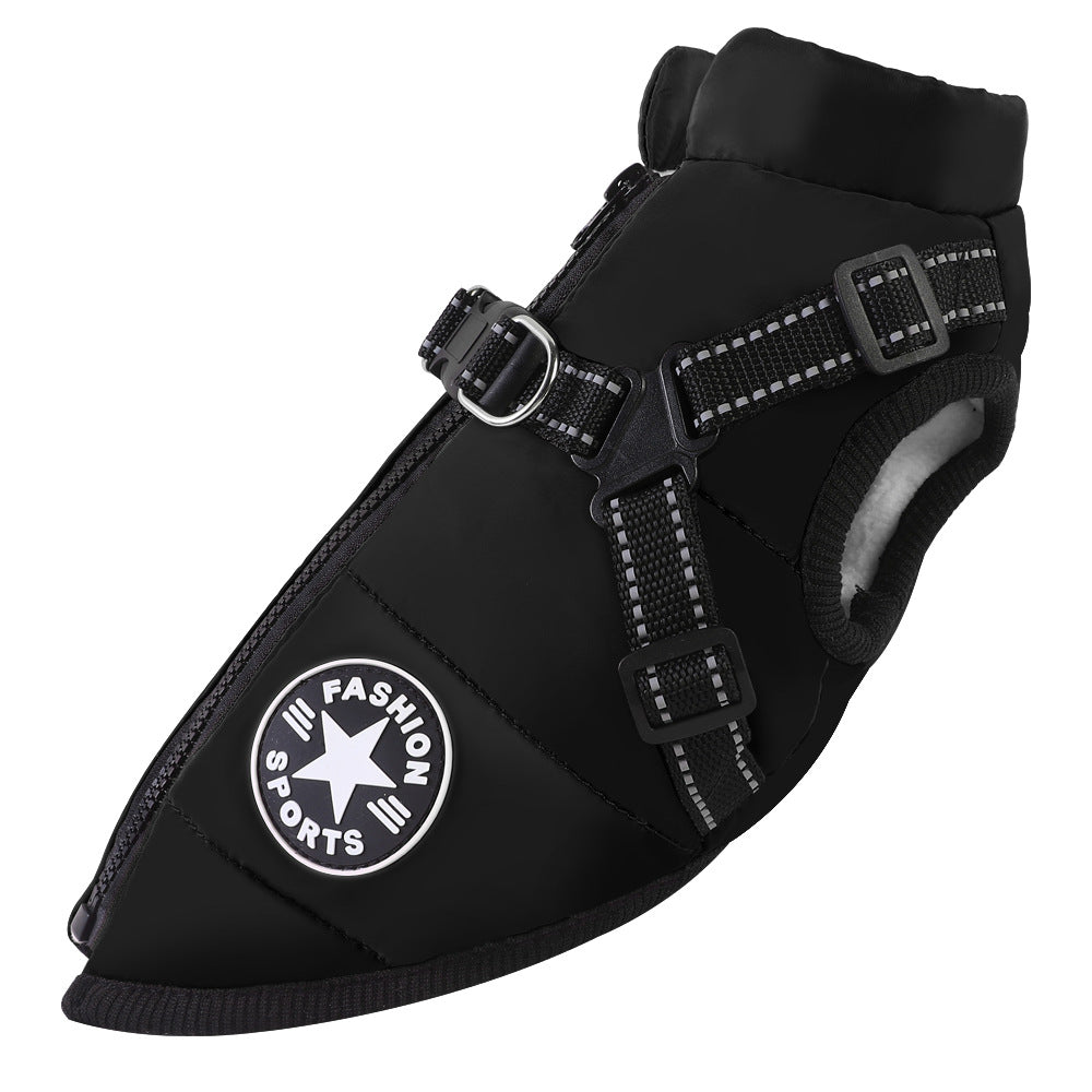 Waterproof Dog Coat | S - 5XL | Warm Fleece Lining | Harness Included | Pawberry Road