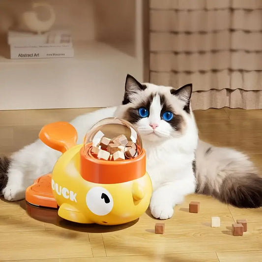 Cat Toy Dispenser – Plastic – 10.5 × 8.5 Inches – Interactive Design for Active Play and Healthy Eating 0