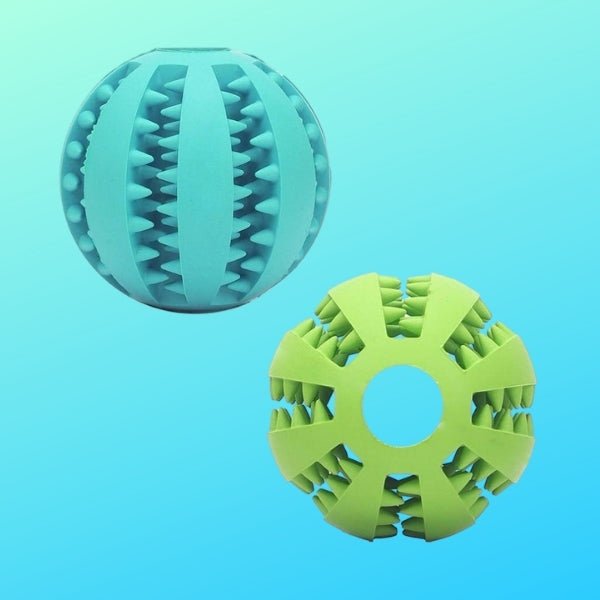 Interactive Dog Treat Ball | 1.97 - 2.8 in | Dental Cleaning | Chew Toy | Pawberry Road