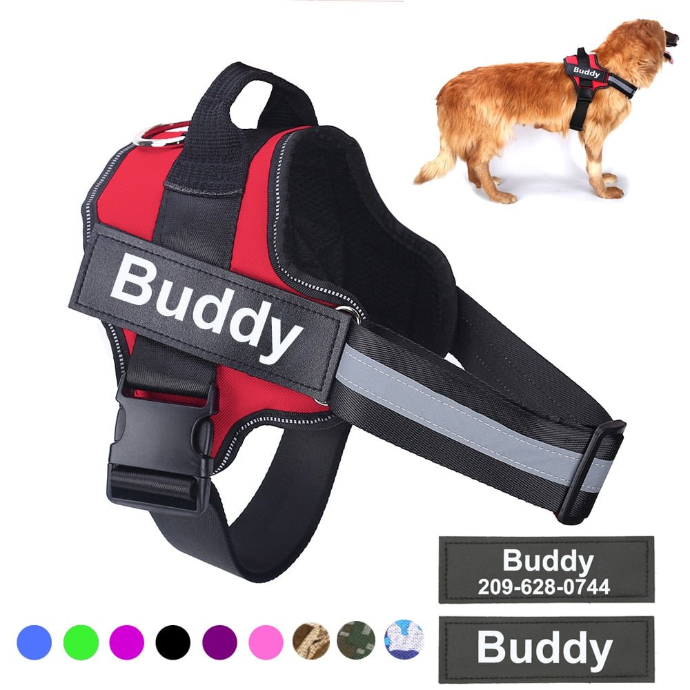 Dog Custom No Pull Harness | Reflective | XS to XXL | Adjustable Fit | Comfortable & Secure | Pawberry Road