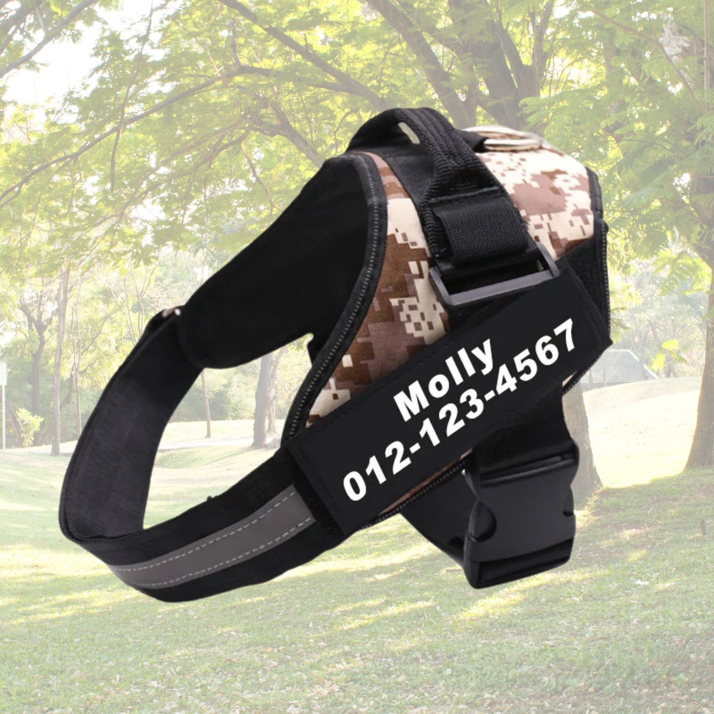 Dog Custom No Pull Harness | Reflective | XS to XXL | Adjustable Fit | Comfortable & Secure | Pawberry Road