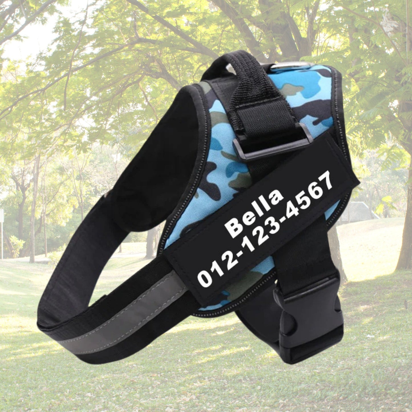 Dog Custom No Pull Harness | Reflective | XS to XXL | Adjustable Fit | Comfortable & Secure | Pawberry Road