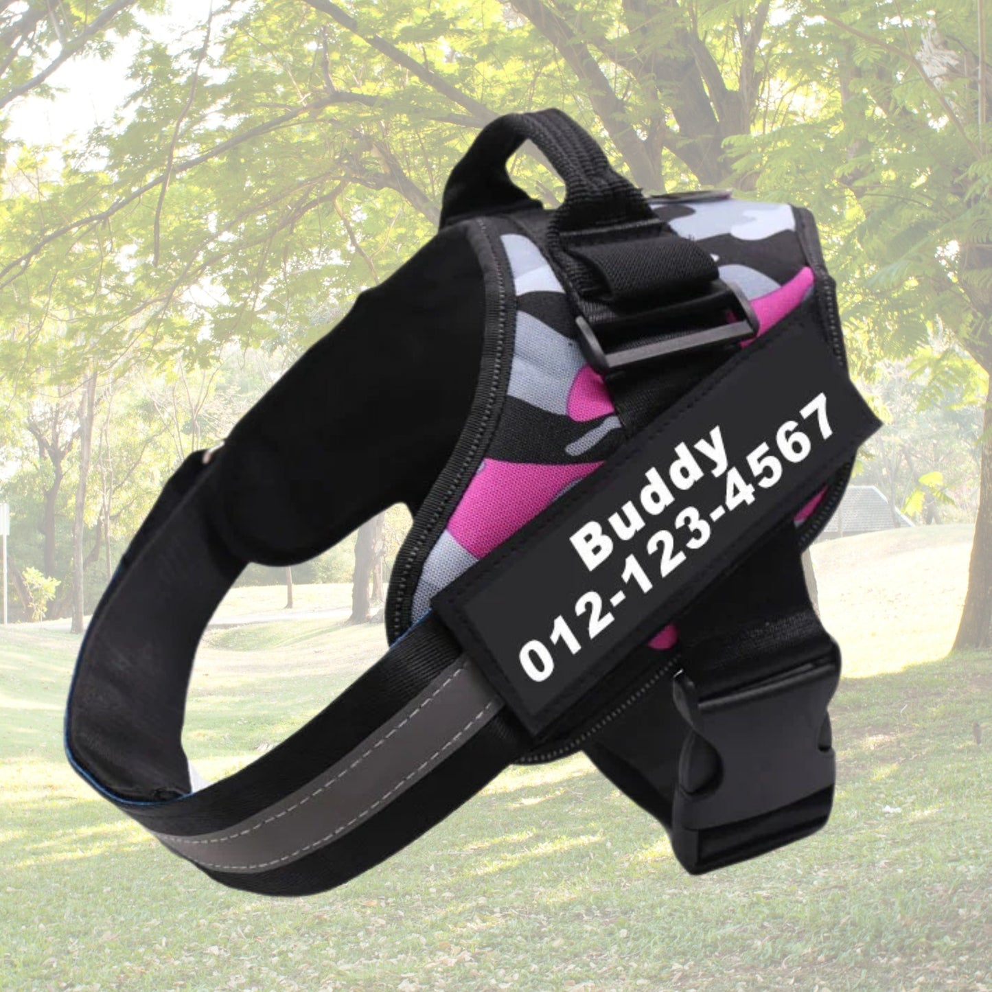 Dog Custom No Pull Harness | Reflective | XS to XXL | Adjustable Fit | Comfortable & Secure | Pawberry Road