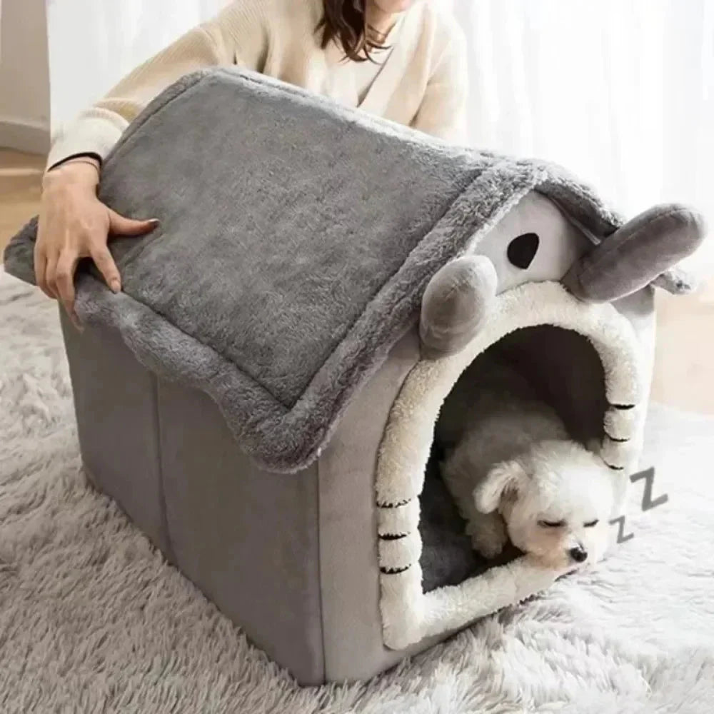 Soft Plush Pet House | 11.8 - 15.7 in | Dogs & Cats | Cozy Hideaway | Pawberry Road