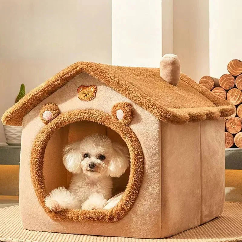 Soft Plush Pet House | 11.8 - 15.7 in | Dogs & Cats | Cozy Hideaway | Pawberry Road