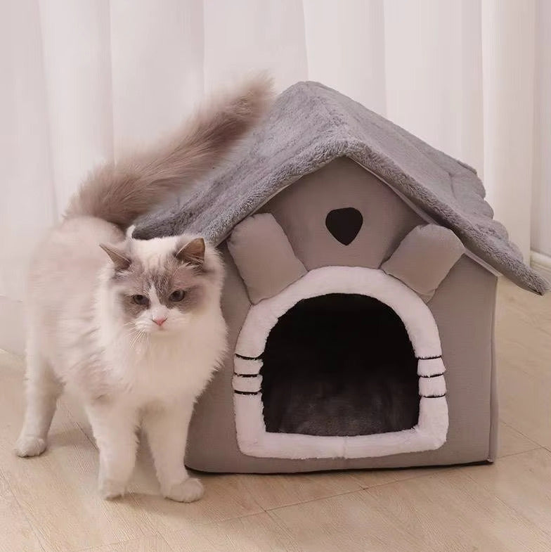 Soft Plush Pet House | 11.8 - 15.7 in | Dogs & Cats | Cozy Hideaway | Pawberry Road