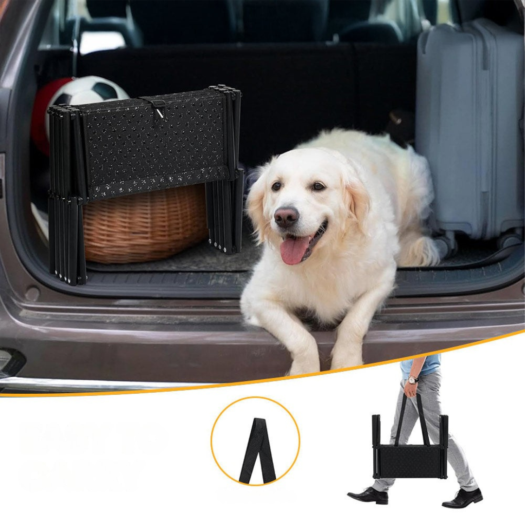Dog Steps for Car – Foldable Steel Frame – Expanded Size 39.8 × 18.5 × 29.9 inches – Non-Slip Design for Safe Travel 5