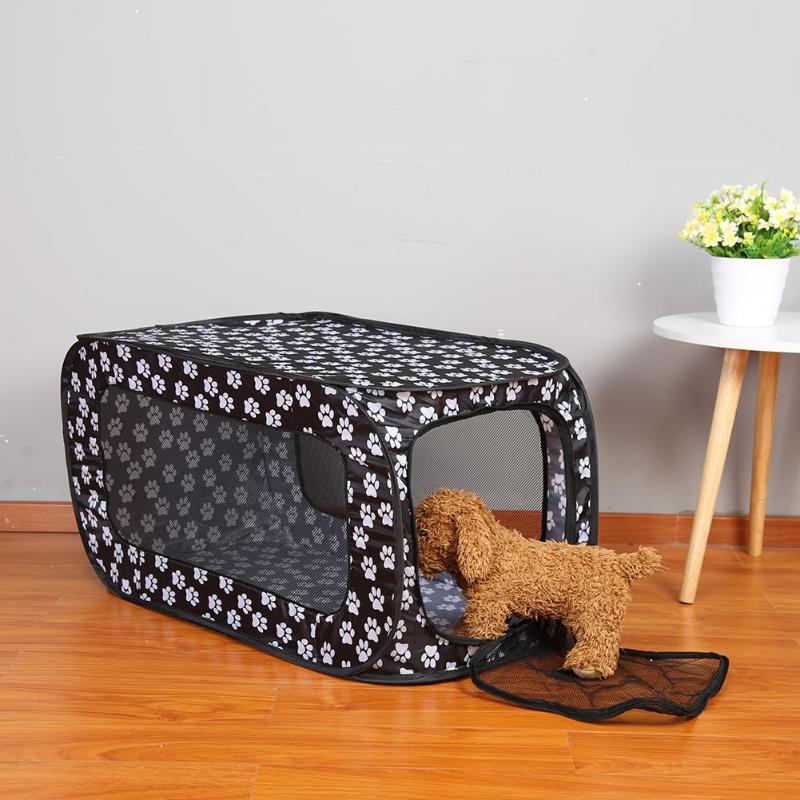 Foldable Soft Pet Crate | 34.3"x18.5"x18.5" | Portable & Collapsible | Pawberry Road