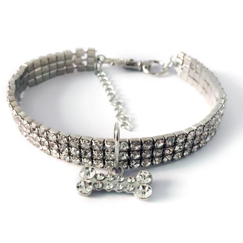 Sparkling Dog Collar | 9.8" - 13.8" | Stretchable | Fit for Small to Large Dogs | Pawberry Road